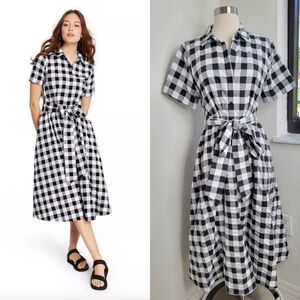 LISA MARIE FERNANDEZ x TARGET Gingham Button-Front Shirtdress M.